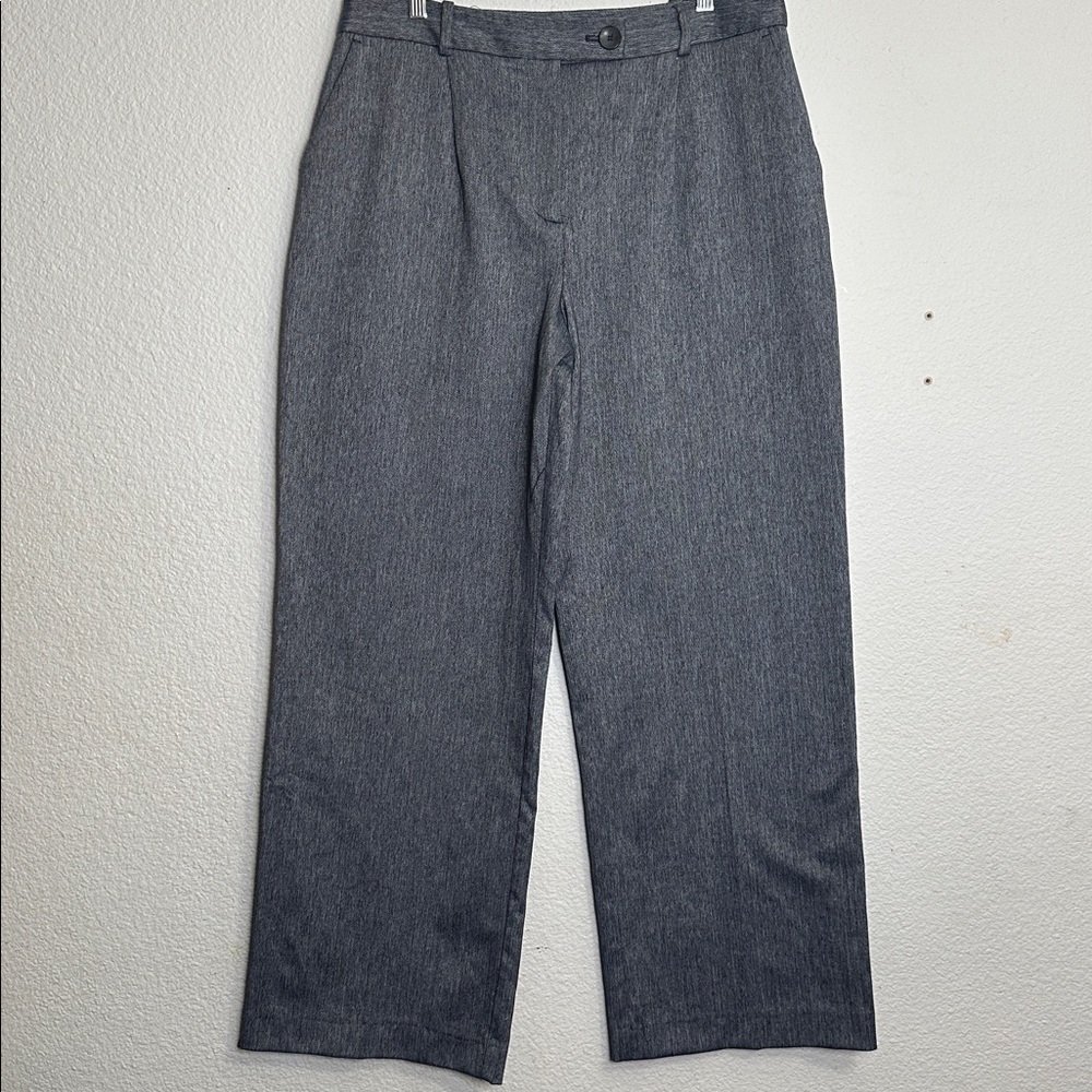 Zara Wide Leg Pants in Charcoal Gray